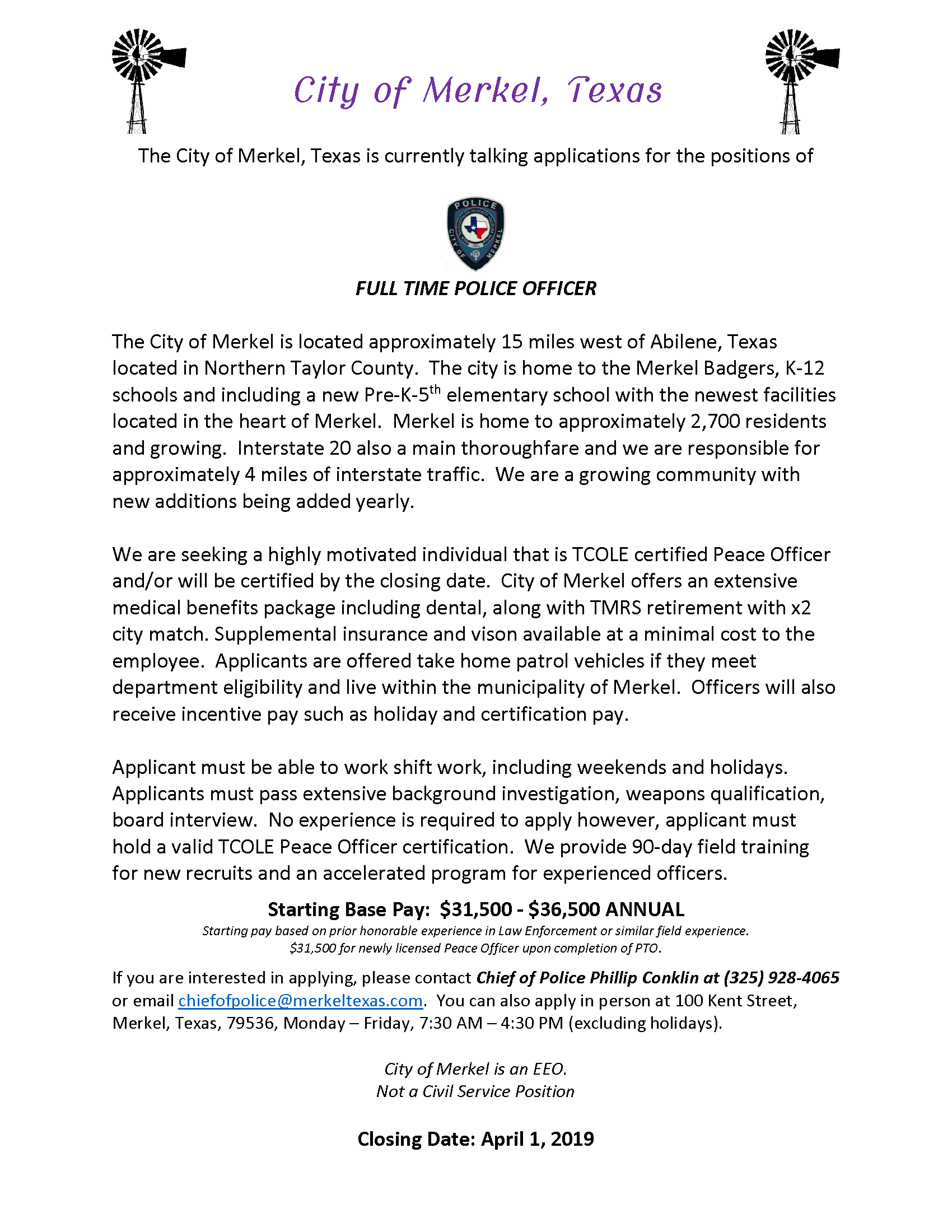 Careers Merkel Texas