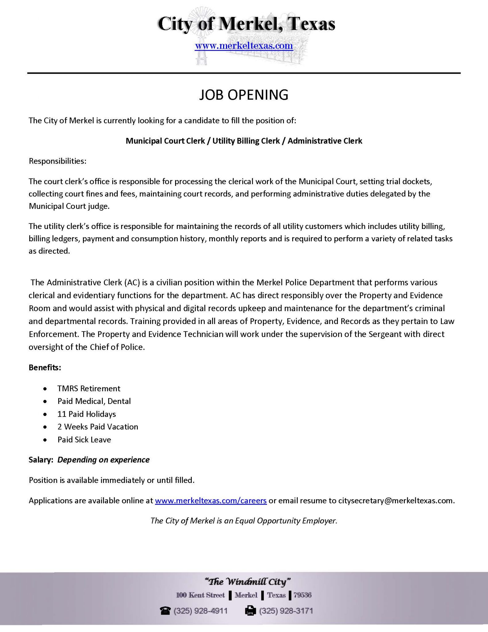 Careers Merkel Texas